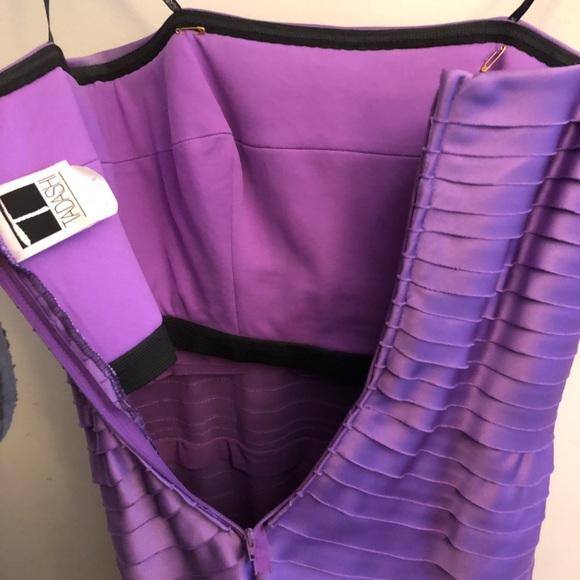 Tadashi Evening gown, strapless with puddle train. - Picture 3 of 8